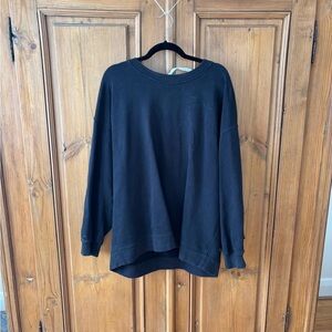 lululemon athletica Black Sweatshirt with White Care Tag